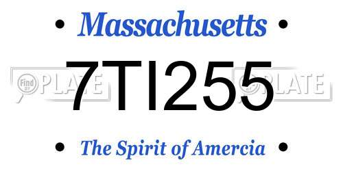 7TI255 Massachusetts License Plate
