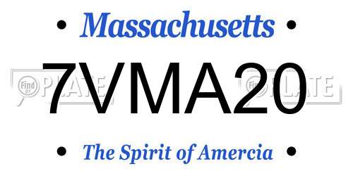 7VMA20 Massachusetts License Plate