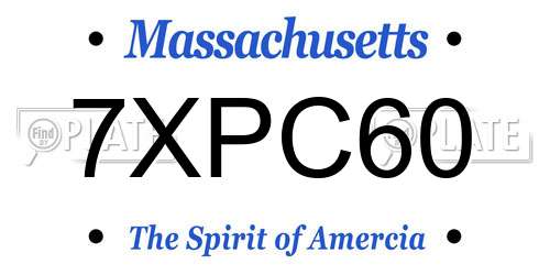 7XPC60 Massachusetts License Plate
