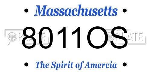 8011OS Massachusetts License Plate