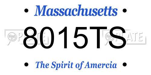 8015TS Massachusetts License Plate