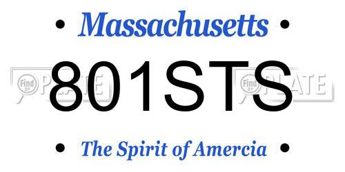 801STS Massachusetts License Plate