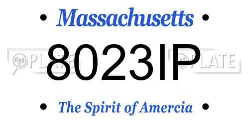8023IP Massachusetts License Plate
