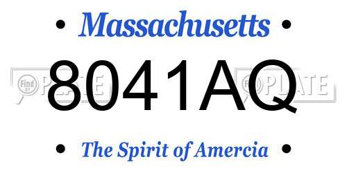 8041AQ Massachusetts License Plate