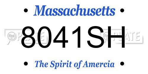8041SH Massachusetts License Plate