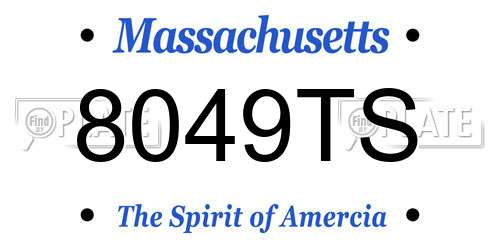 8049TS Massachusetts License Plate