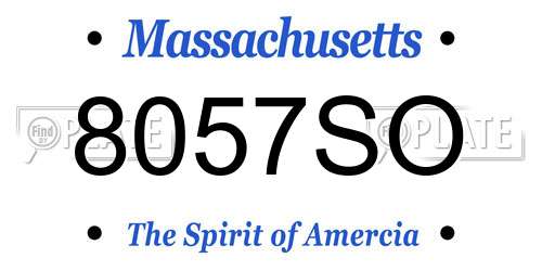 8057SO Massachusetts License Plate