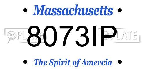 8073IP Massachusetts License Plate