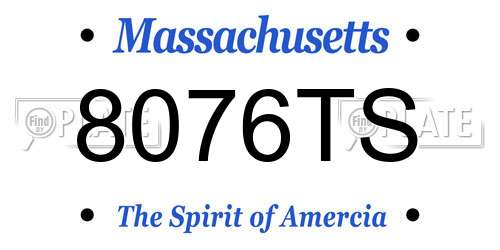8076TS Massachusetts License Plate