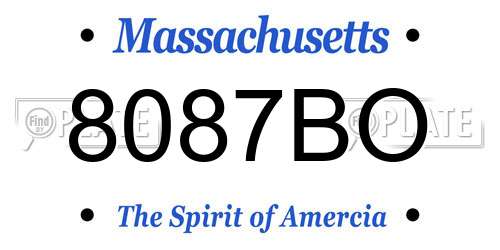 8087BO Massachusetts License Plate