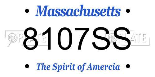 8107SS Massachusetts License Plate