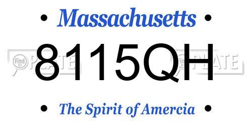 8115QH Massachusetts License Plate