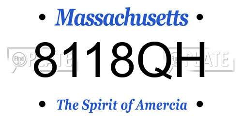 8118QH Massachusetts License Plate