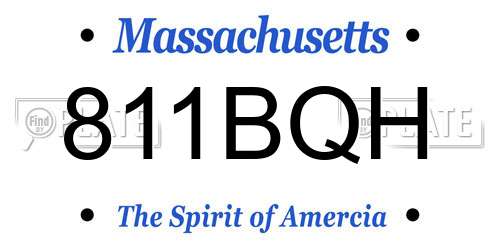 811BQH Massachusetts License Plate