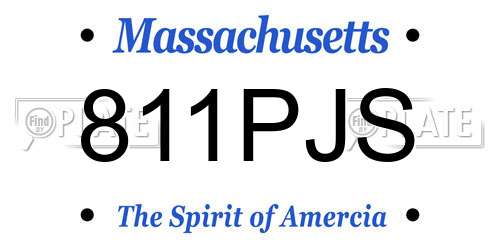 811PJS Massachusetts License Plate