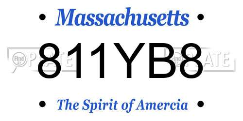 811YB8 Massachusetts License Plate