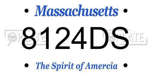 8124DS Massachusetts License Plate