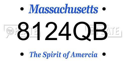 8124QB Massachusetts License Plate