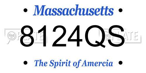 8124QS Massachusetts License Plate