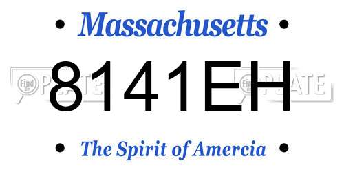 8141EH Massachusetts License Plate