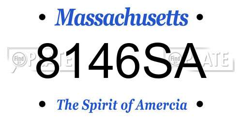8146SA Massachusetts License Plate