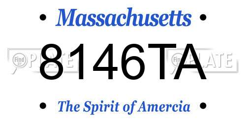 8146TA Massachusetts License Plate
