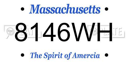 8146WH Massachusetts License Plate