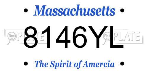 8146YL Massachusetts License Plate