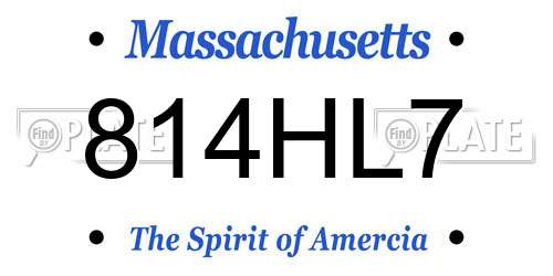 814HL7 Massachusetts License Plate