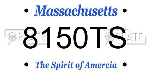 8150TS Massachusetts License Plate