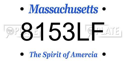 8153LF Massachusetts License Plate