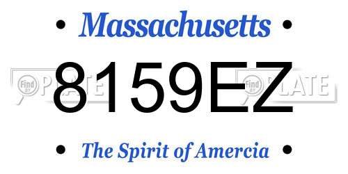 8159EZ Massachusetts License Plate