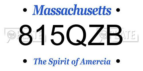 815QZB Massachusetts License Plate