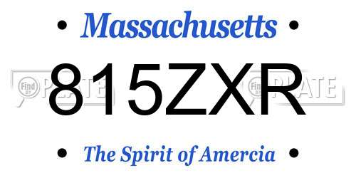 815ZXR Massachusetts License Plate