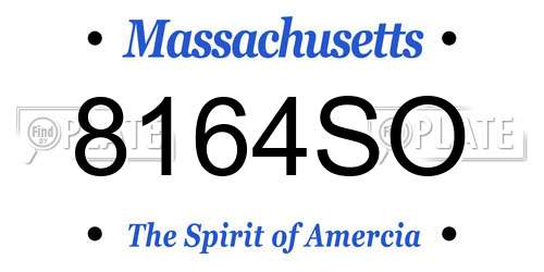 8164SO Massachusetts License Plate