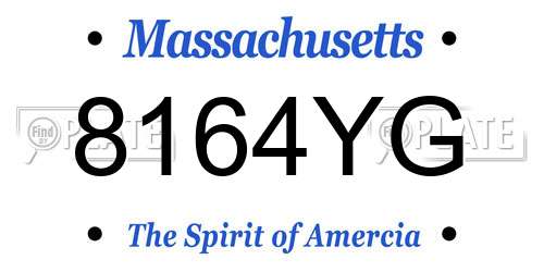 8164YG Massachusetts License Plate