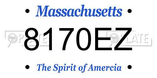 8170EZ Massachusetts License Plate