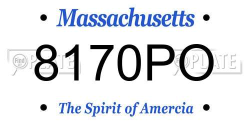 8170PO Massachusetts License Plate