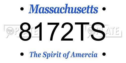 8172TS Massachusetts License Plate