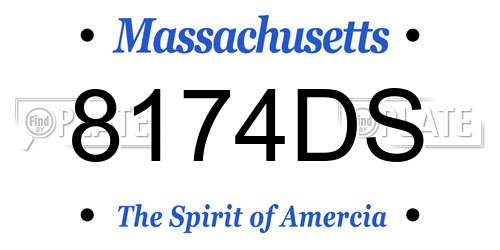 8174DS Massachusetts License Plate