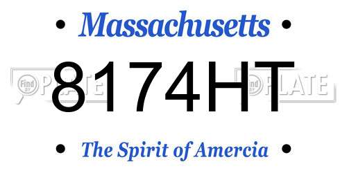 8174HT Massachusetts License Plate