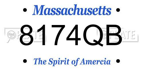 8174QB Massachusetts License Plate