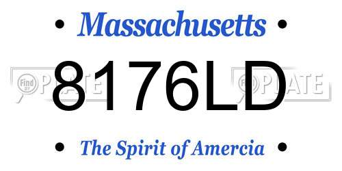 8176LD Massachusetts License Plate