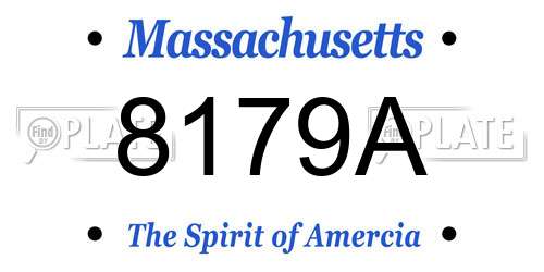 8179A Massachusetts License Plate