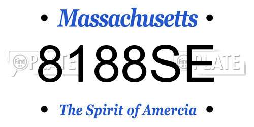 8188SE Massachusetts License Plate