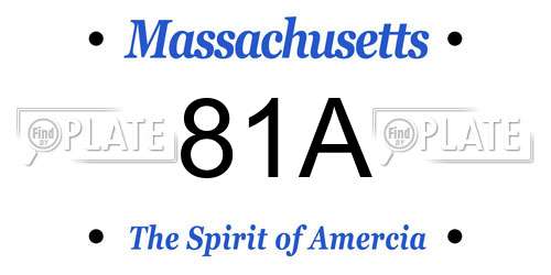 81A Massachusetts License Plate