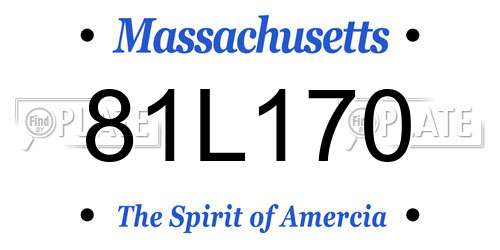 81L170 Massachusetts License Plate