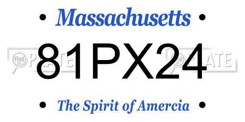 81PX24 Massachusetts License Plate