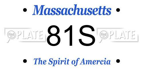 81S Massachusetts License Plate