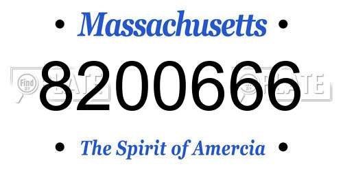 8200666 Massachusetts License Plate
